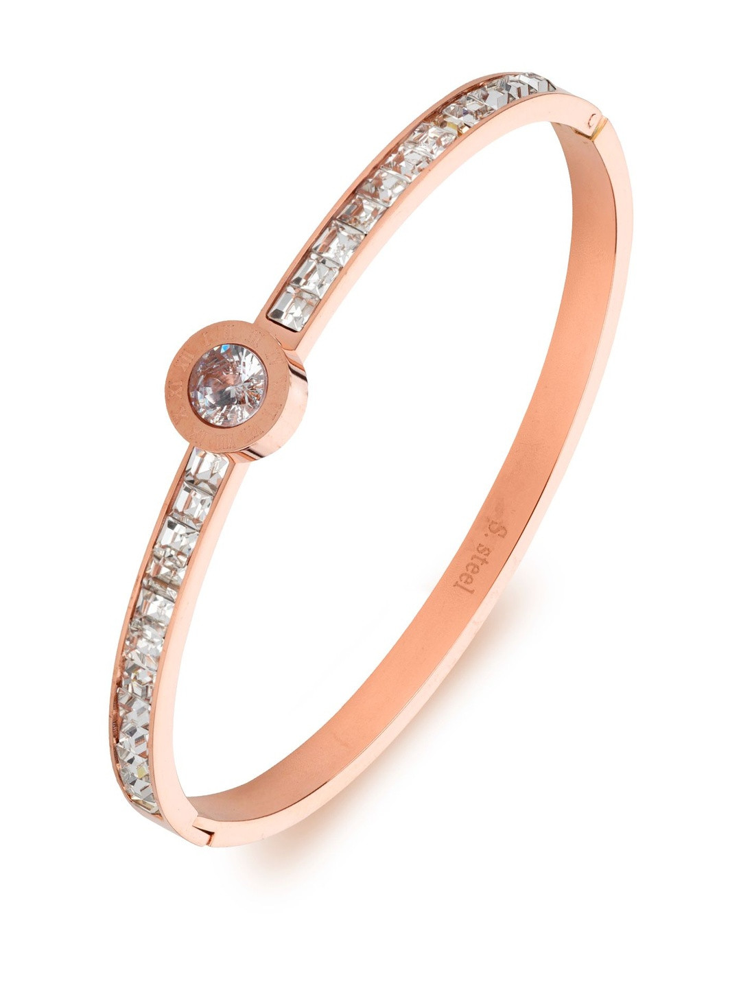 Klean & Care Women Antique Rose Gold-Plated Cuff Bracelet