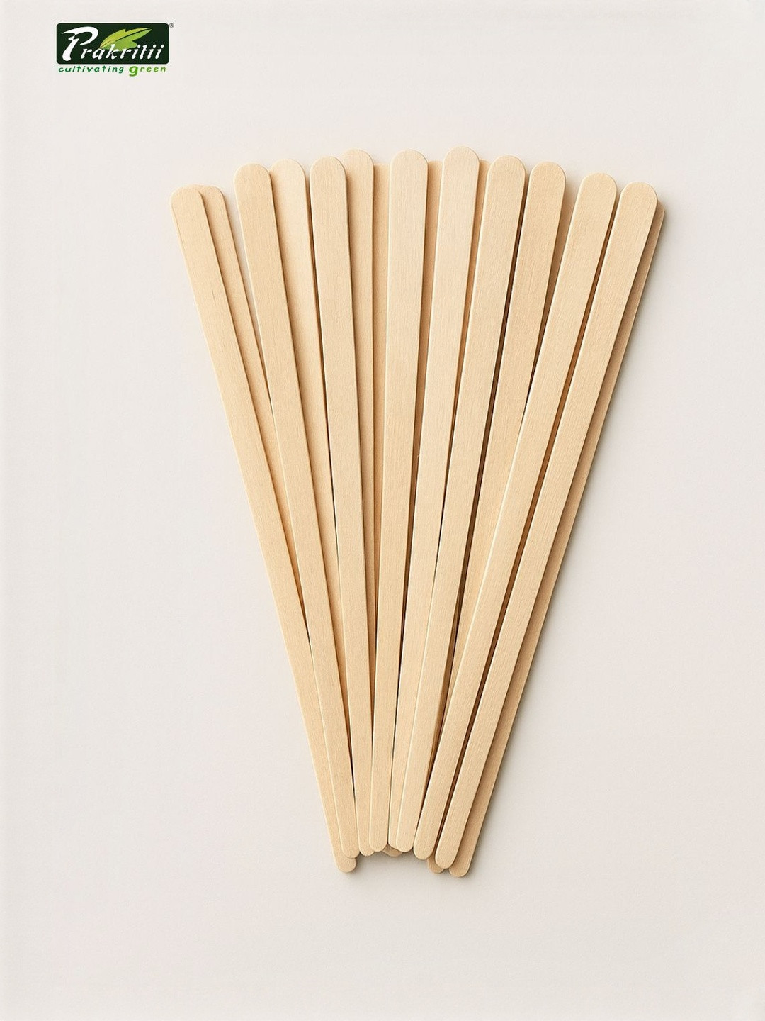 Prakritii Beige Pack Of 500 Wood Cutlery Set