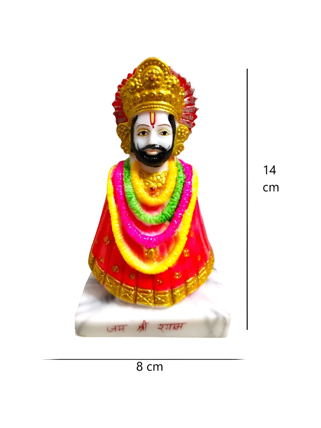 shree jinvar decor Yellow & Red Khatu Shyam Religious Idol Showpiece