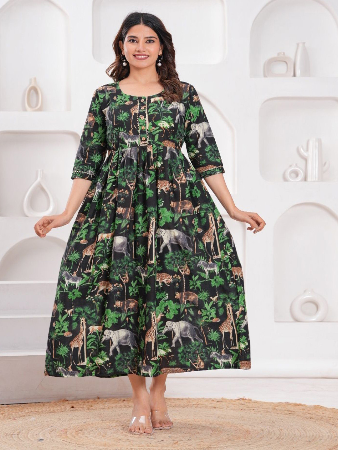 MAINA CREATION Women Floral Printed Floral Anarkali Kurta