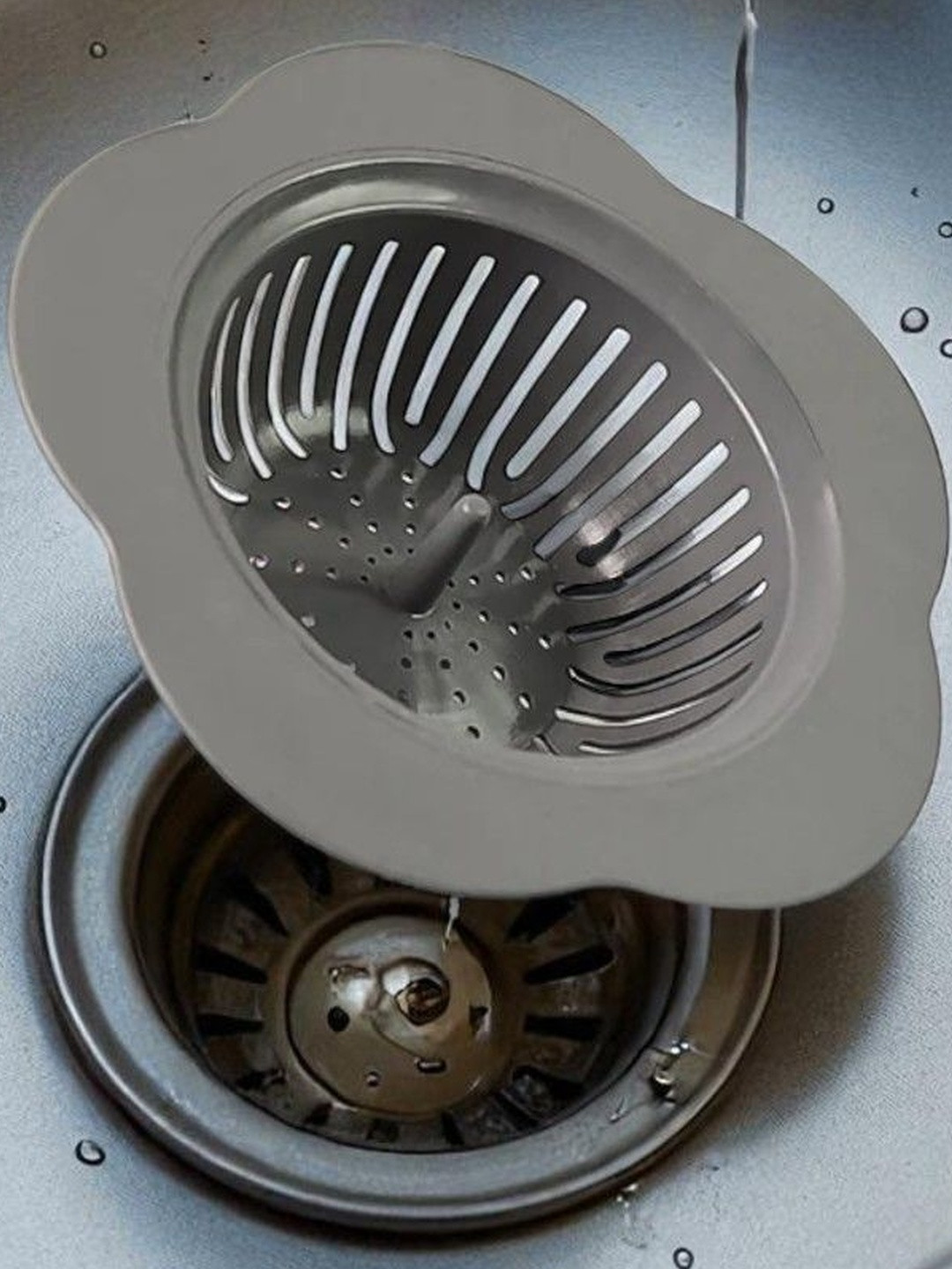 DeoDap Plastic Durable Sink Strainer
