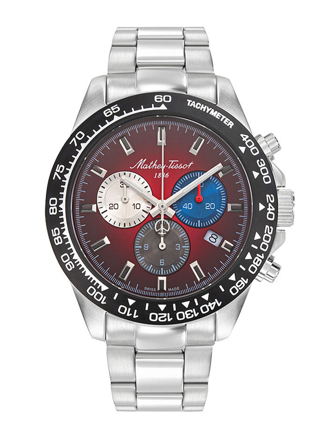 Mathey-Tissot Swiss Made Men Mathy Chess Quartz Red Dial Analog Watch H938CHAR