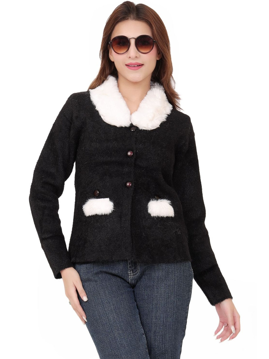 Hallinton Women Peter Pan Collar Cardigan