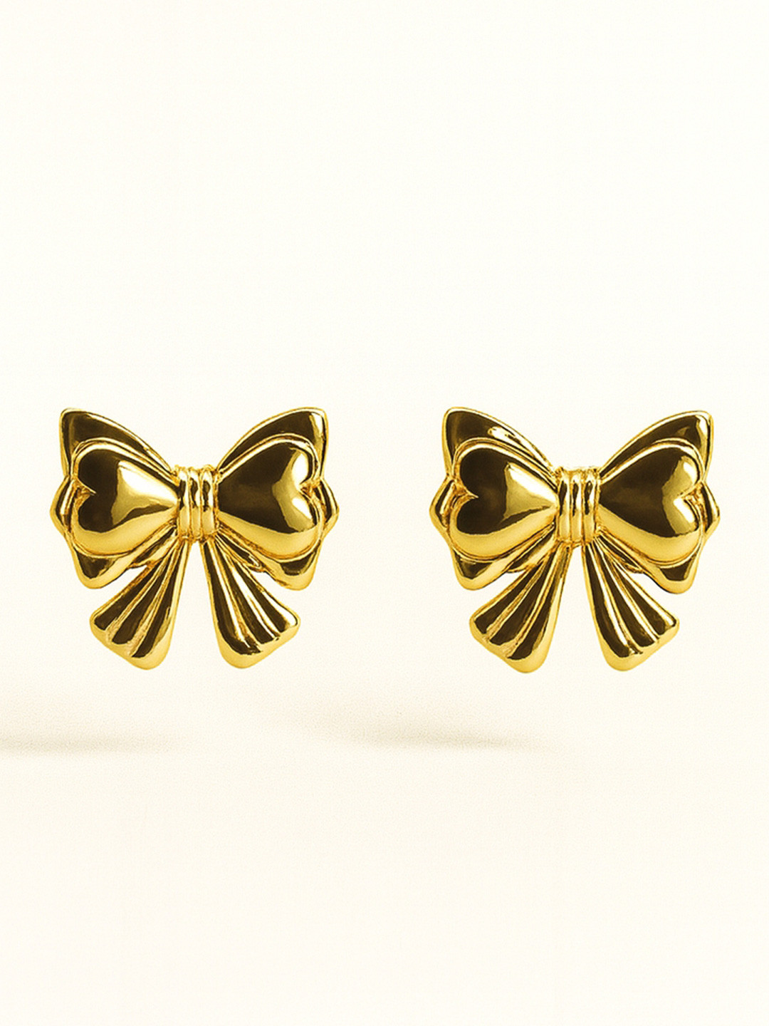 October 22 Stainless Steel Contemporary 18K Gold-Plated Stud