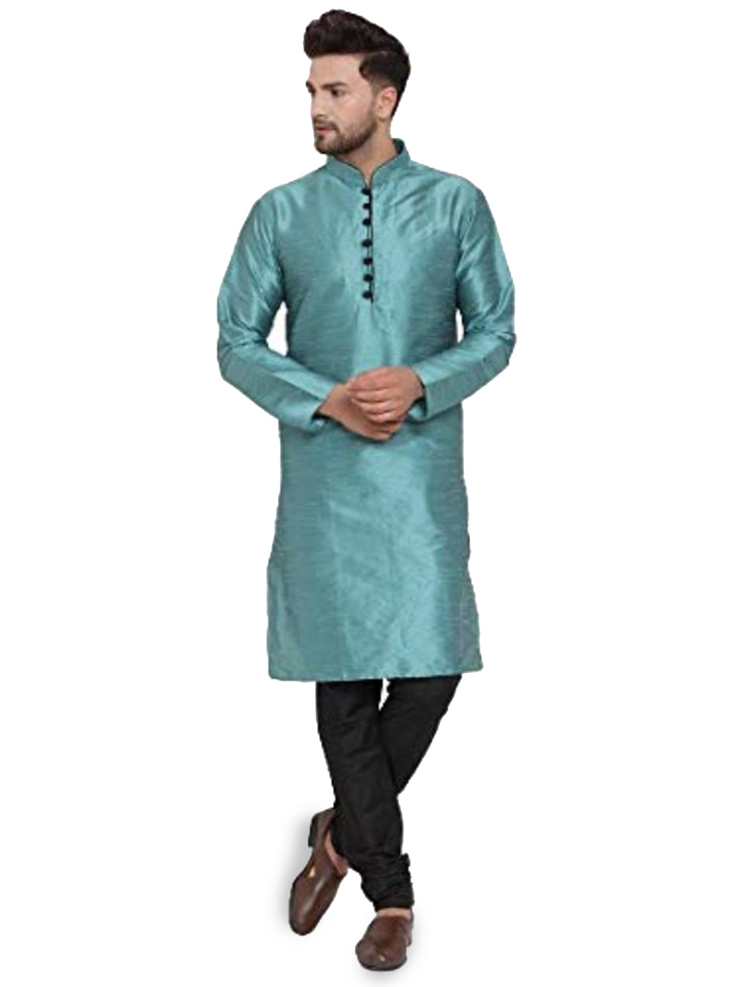Bhanugiff Men Mandarin Collar Straight Kurta