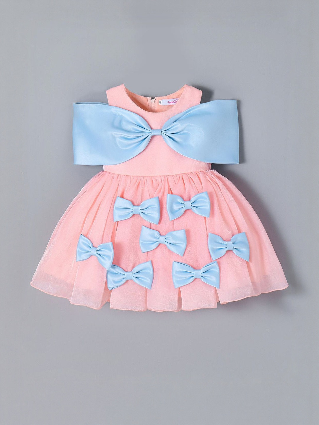 Hopscotch Girls All-Over Bow Detail Fit & Flare Dress