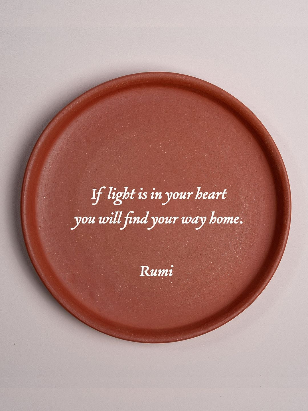 Almiro Tree English Quote - Rumi Terracotta Wall Plate