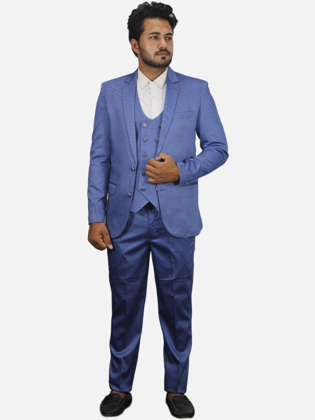 GARGIAN Master Cut Men Slim-Fit Single-Breasted Three-Piece Formal Suit