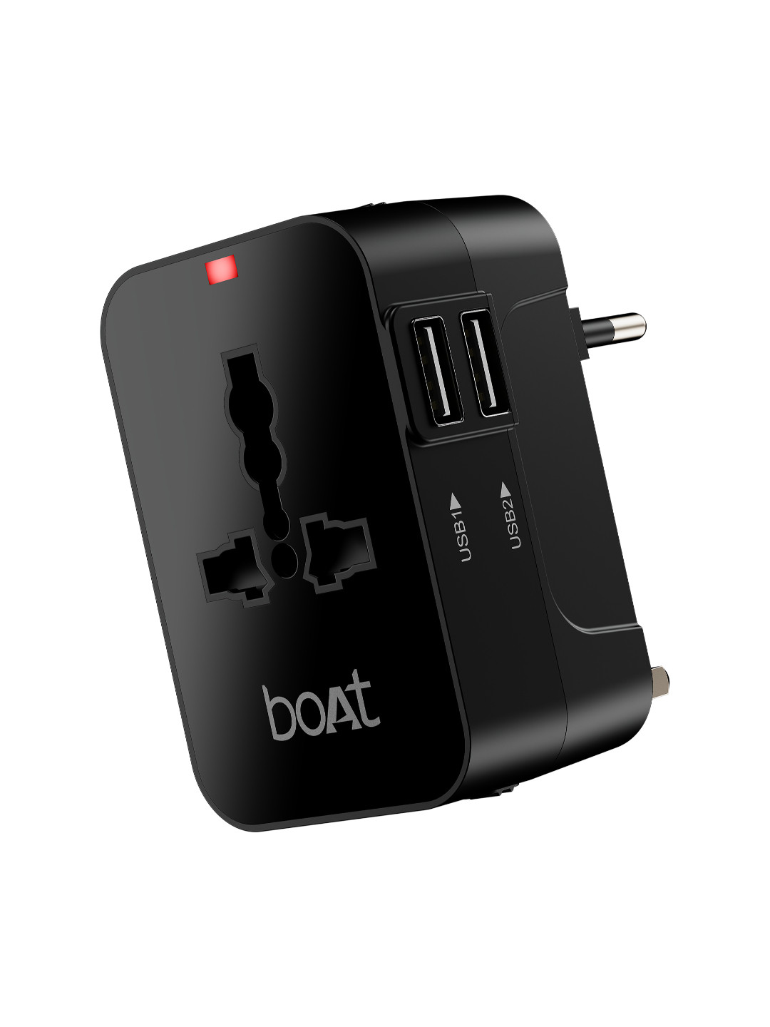 boAt Universal Adapter C10  5-in-1 Travel Adapter Compatible with USUKEUAU Plug Type 10W Max