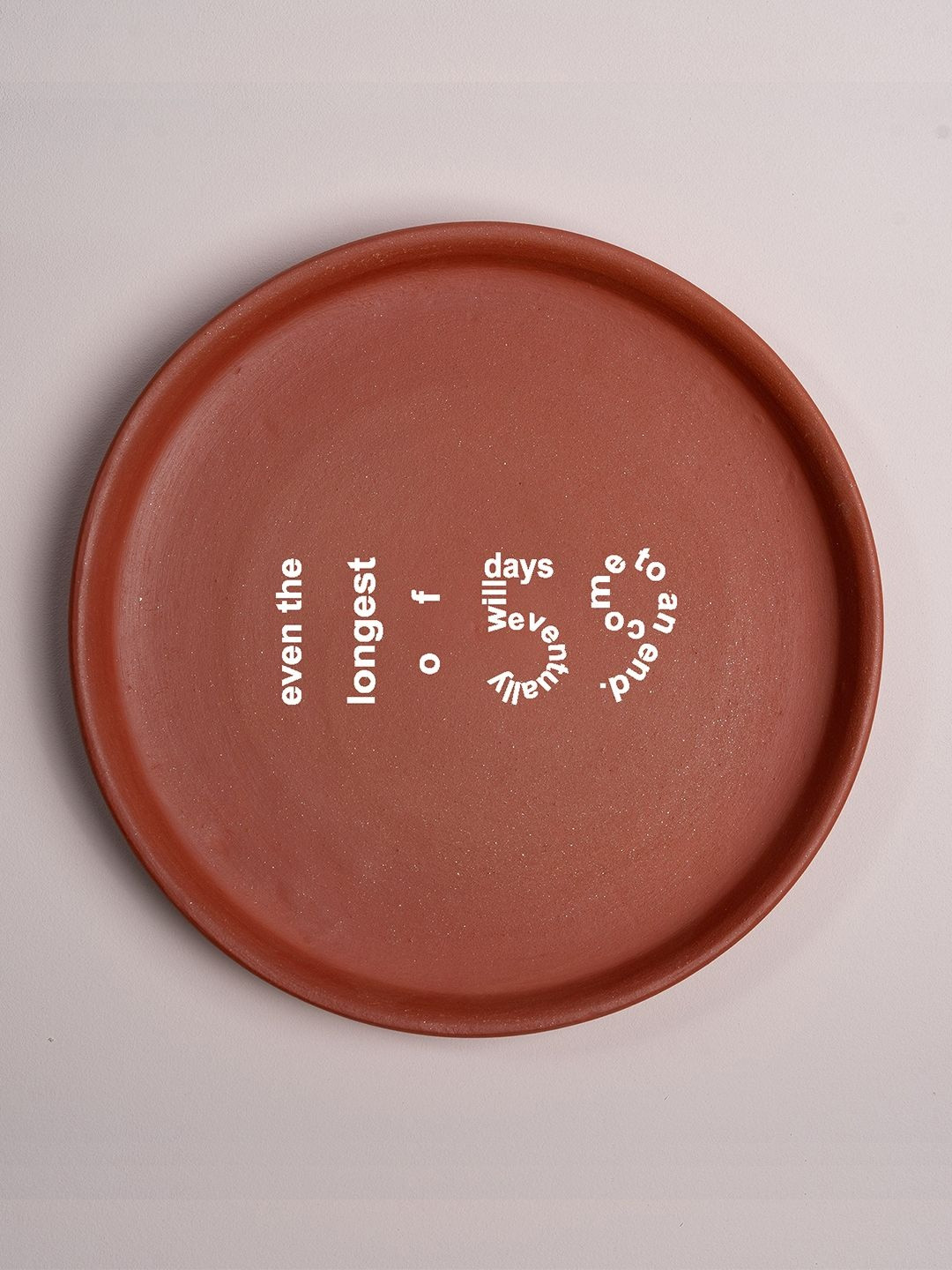 ALMIRO TREE 11:59 Illustration Terracotta Wall Plate