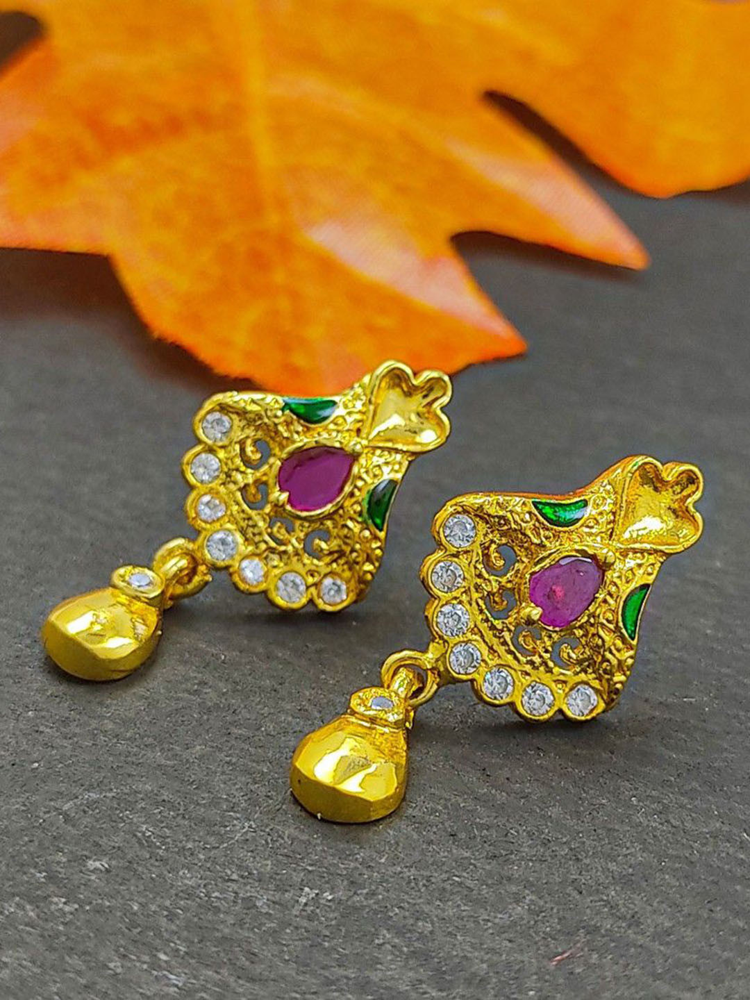 Gift Nest Women Gold-Plated Jhumkas