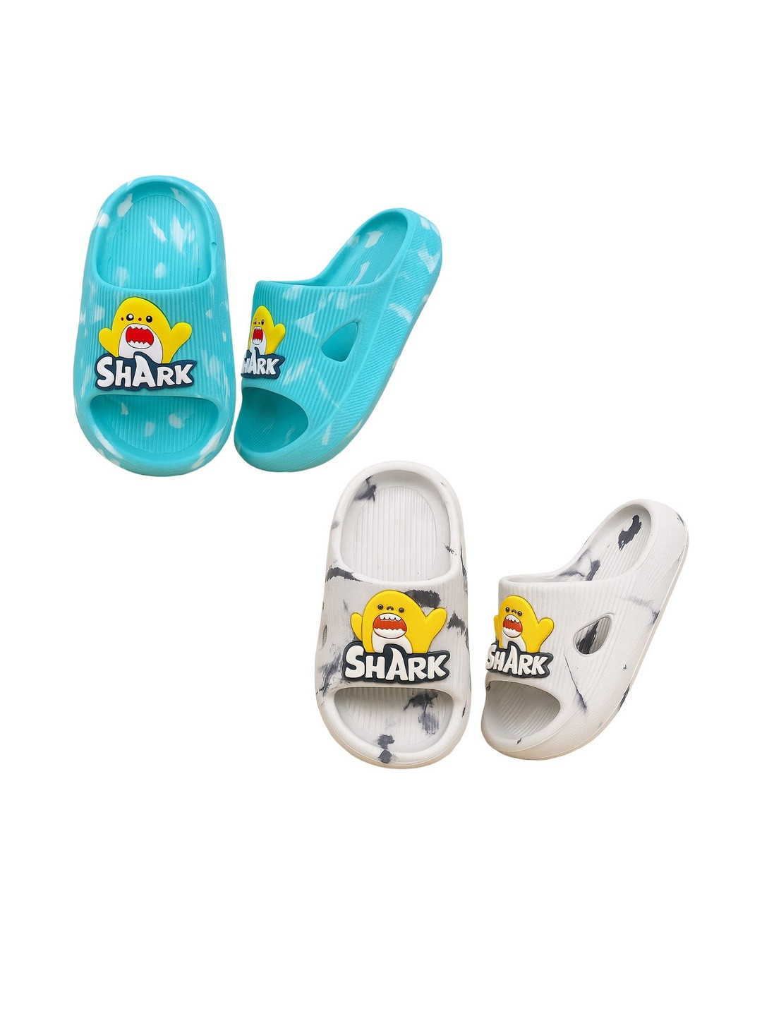 ONFEET Kids Pack Of 2 Shark Carton Applique Slip-Ons