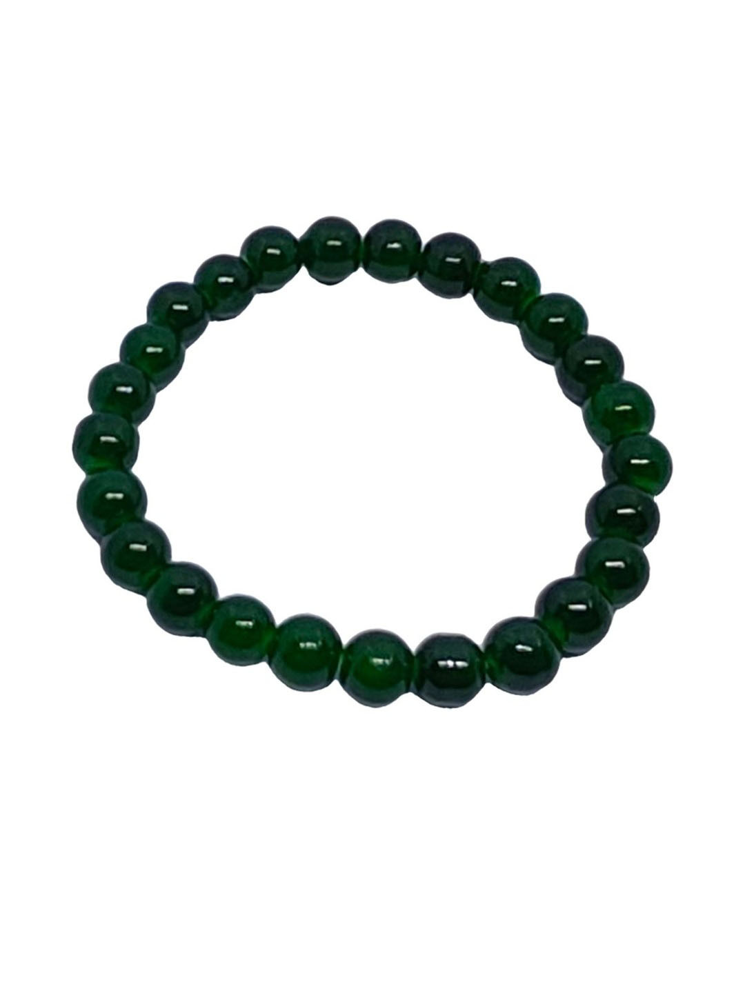 Inara Robes Women Green Artificial Beads Ceramic Elasticated Slip-On Bracelet