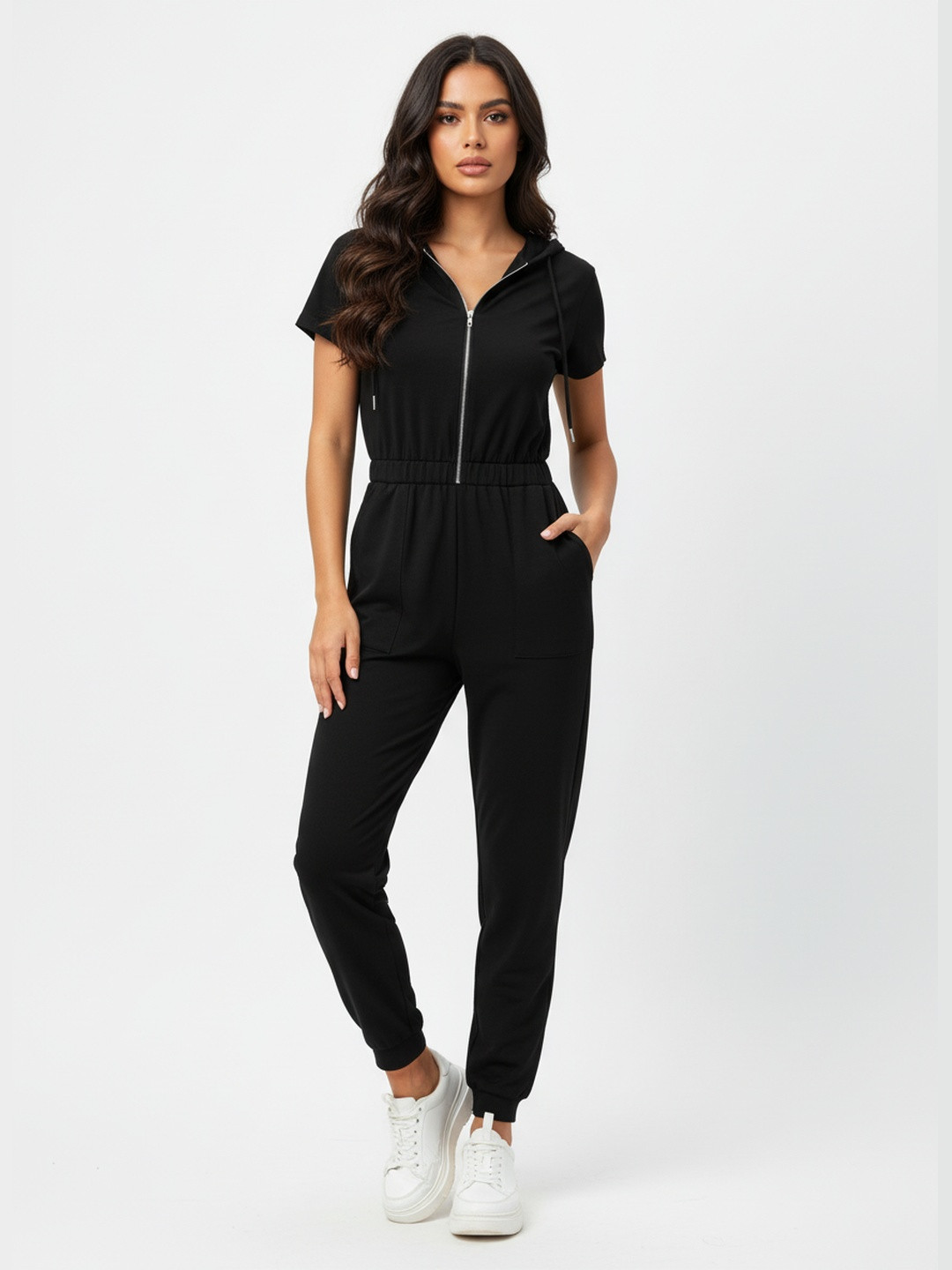 DressBerry Hooded Basic Jumpsuit