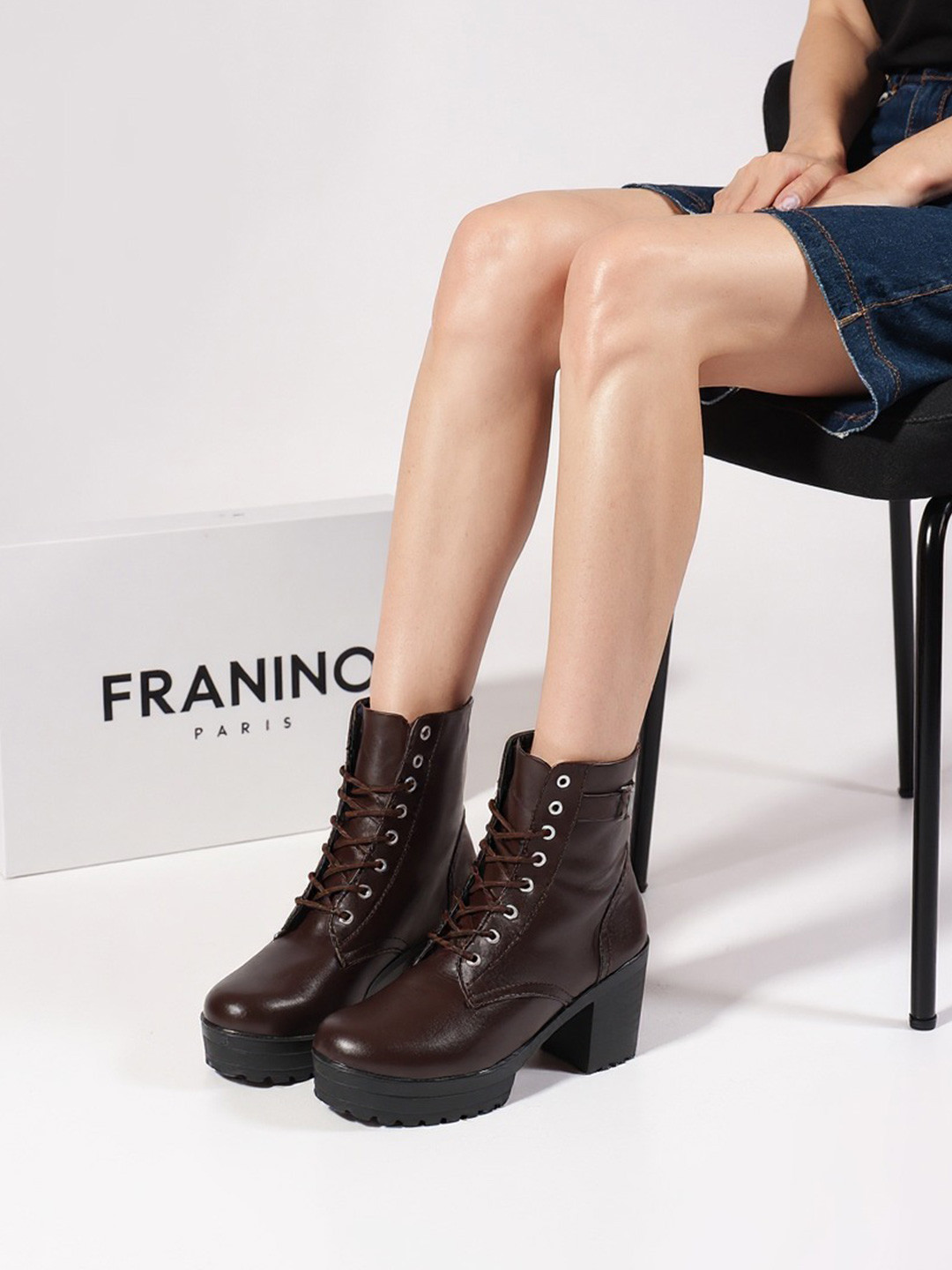 FRANINO PARIS Women Block-Heeled Ankle Length Regular Boots
