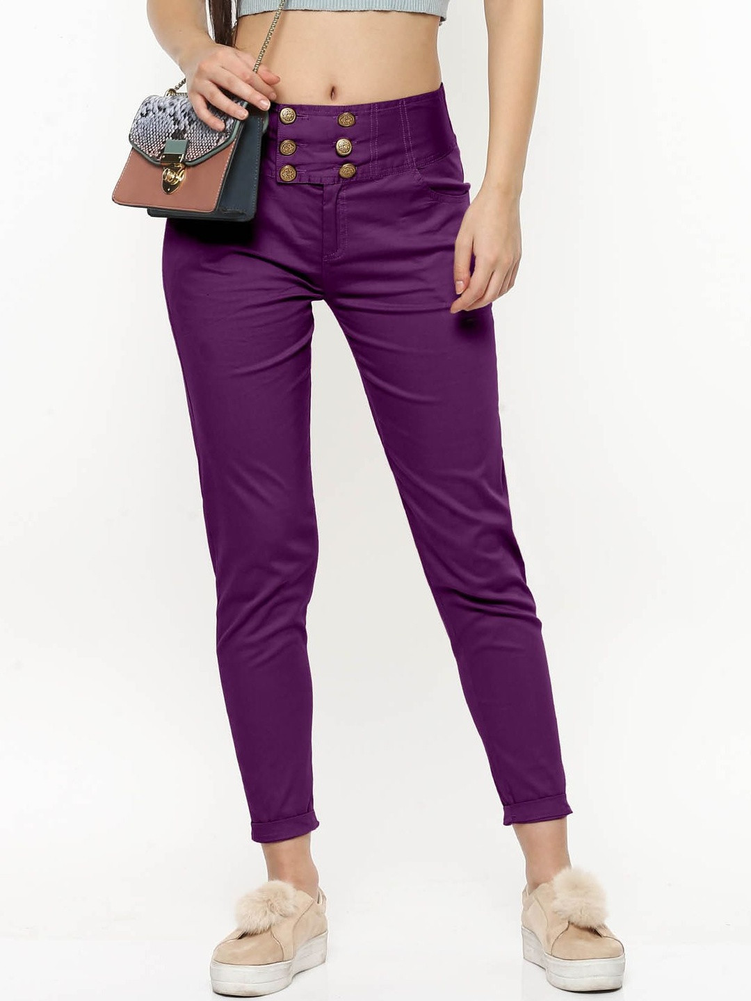 Moda Rapido Women Comfort Skinny Fit Easy Wash Trousers