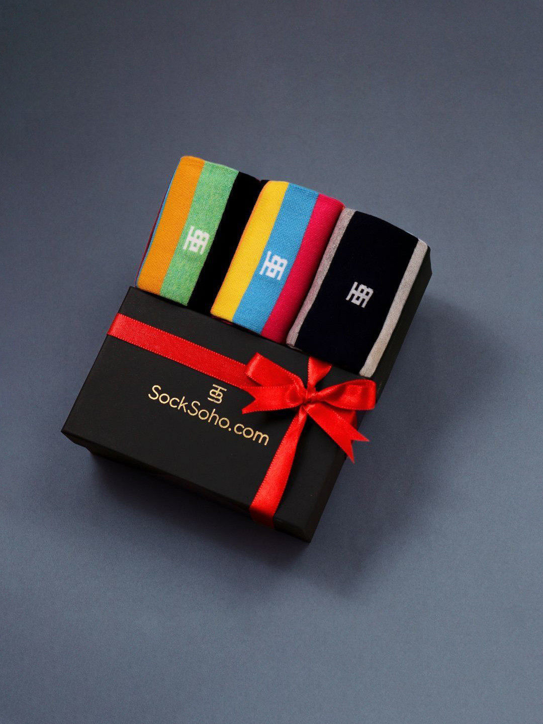 SockSoho Energy Pop Gift Box Men Pack Of 3 Assorted Calf Length Socks