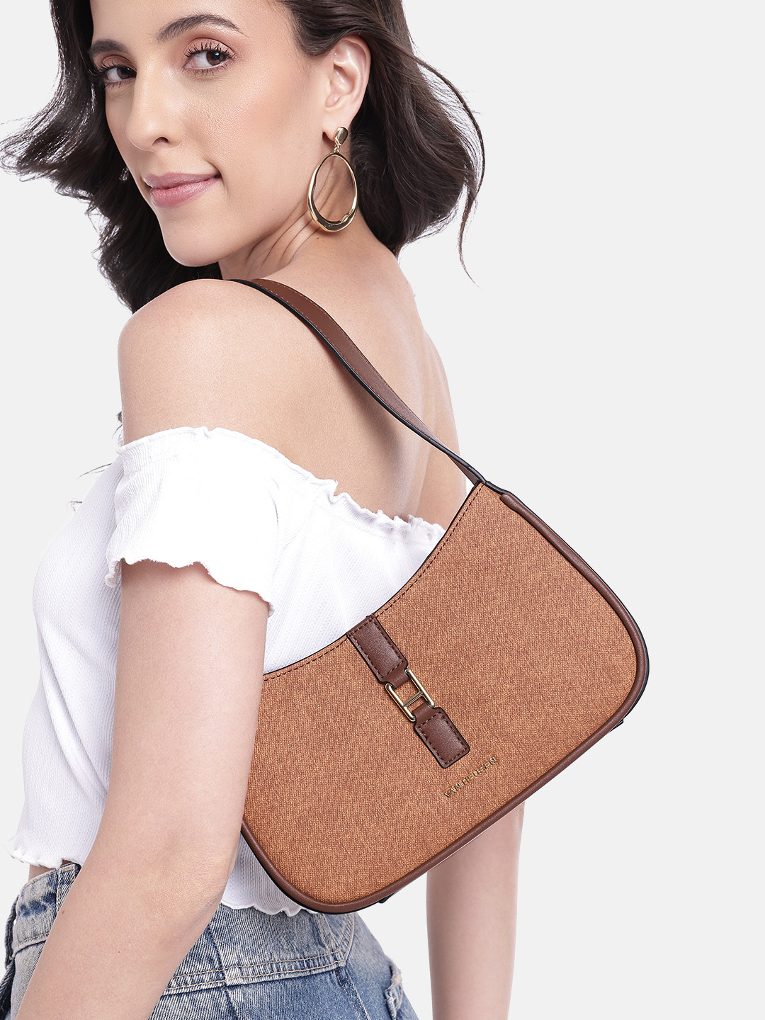 Van Heusen Baguette Shoulder Bag with Buckle Detail