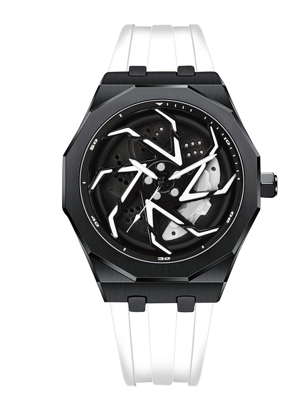 IIK COLLECTION Men Printed Dial & Straps Analogue Car Wheel Watch IIK-6005M