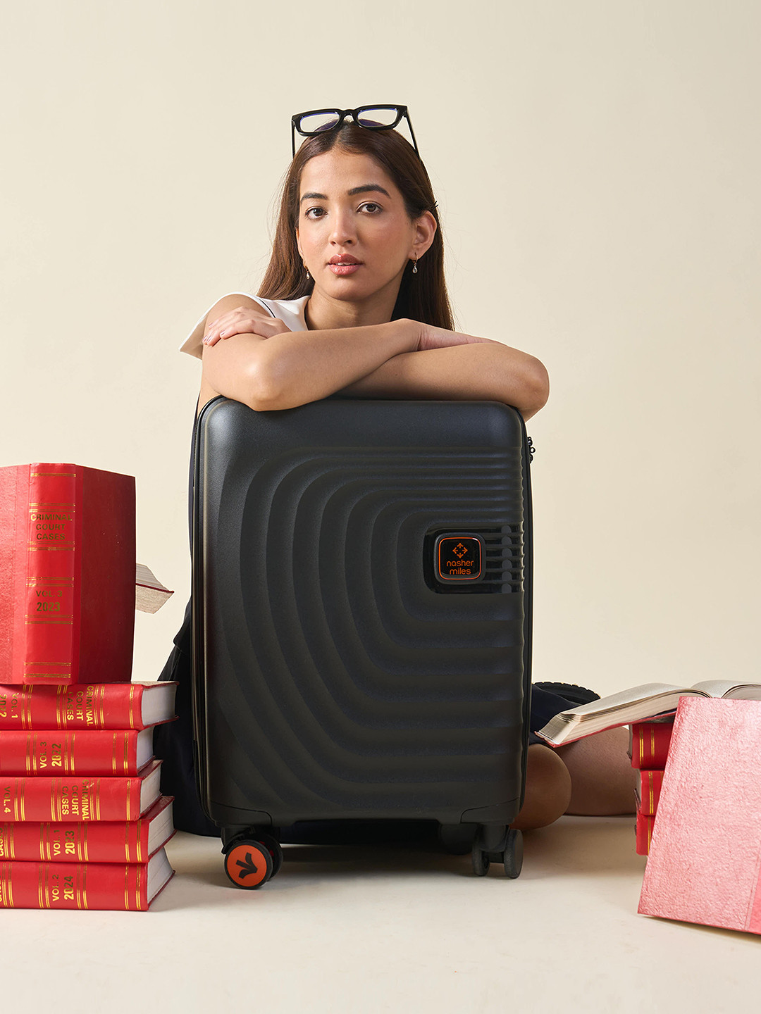 Nasher Miles Boston Polypropylene Cabin Black Trolley Bag - 20 Inch (55 cm)