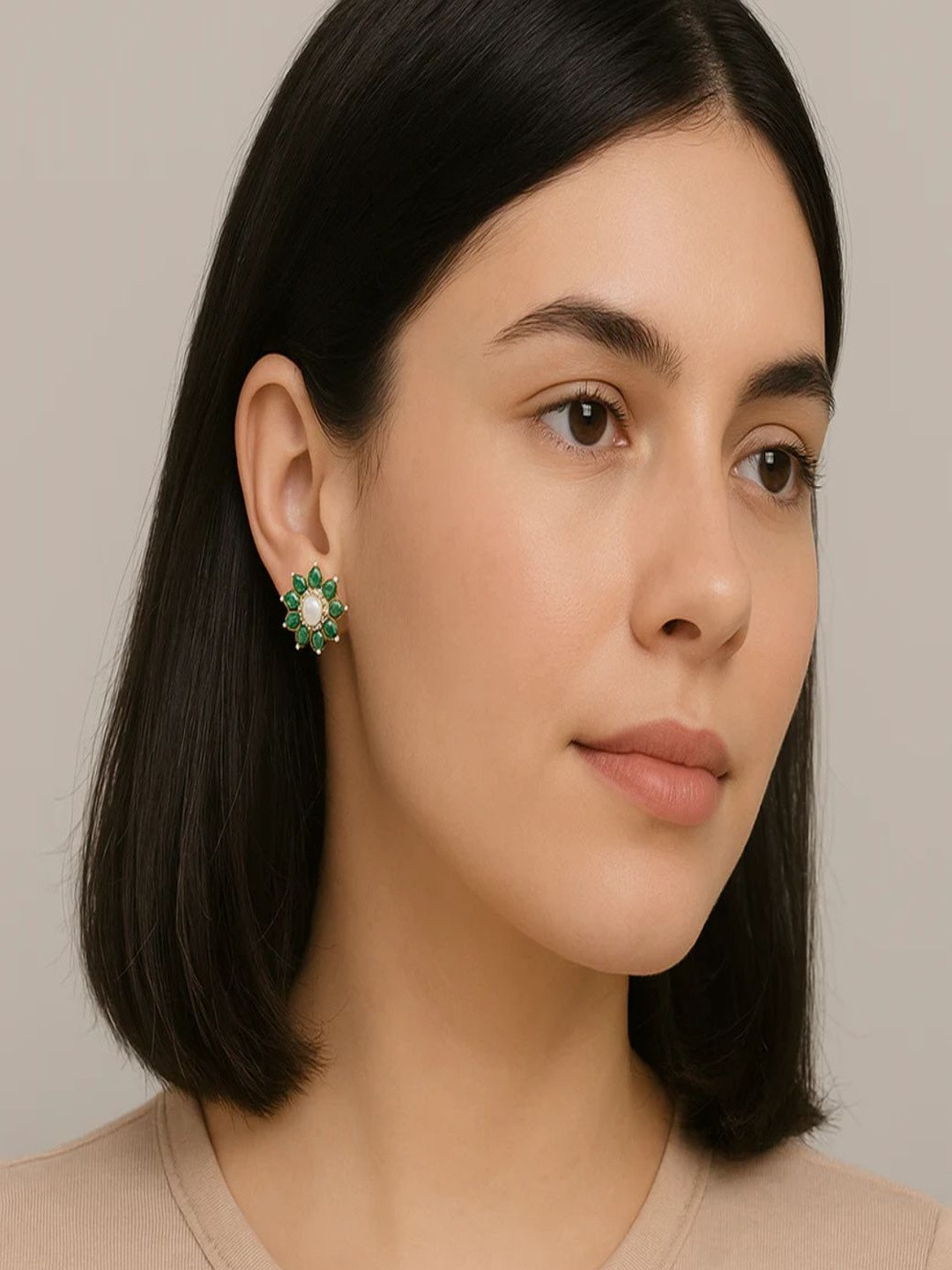 Darpan Mangatrai Pearls Pearls Beaded Floral Studs