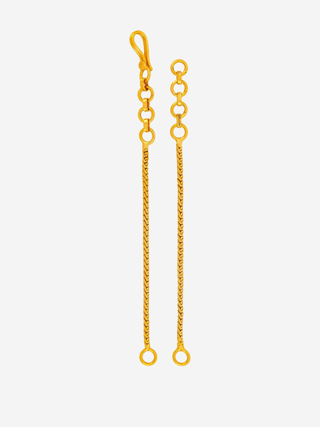 Kushal's Fashion Jewellery Ruby Gold-Plated Ethnic 92.5 Pure Silver Chain