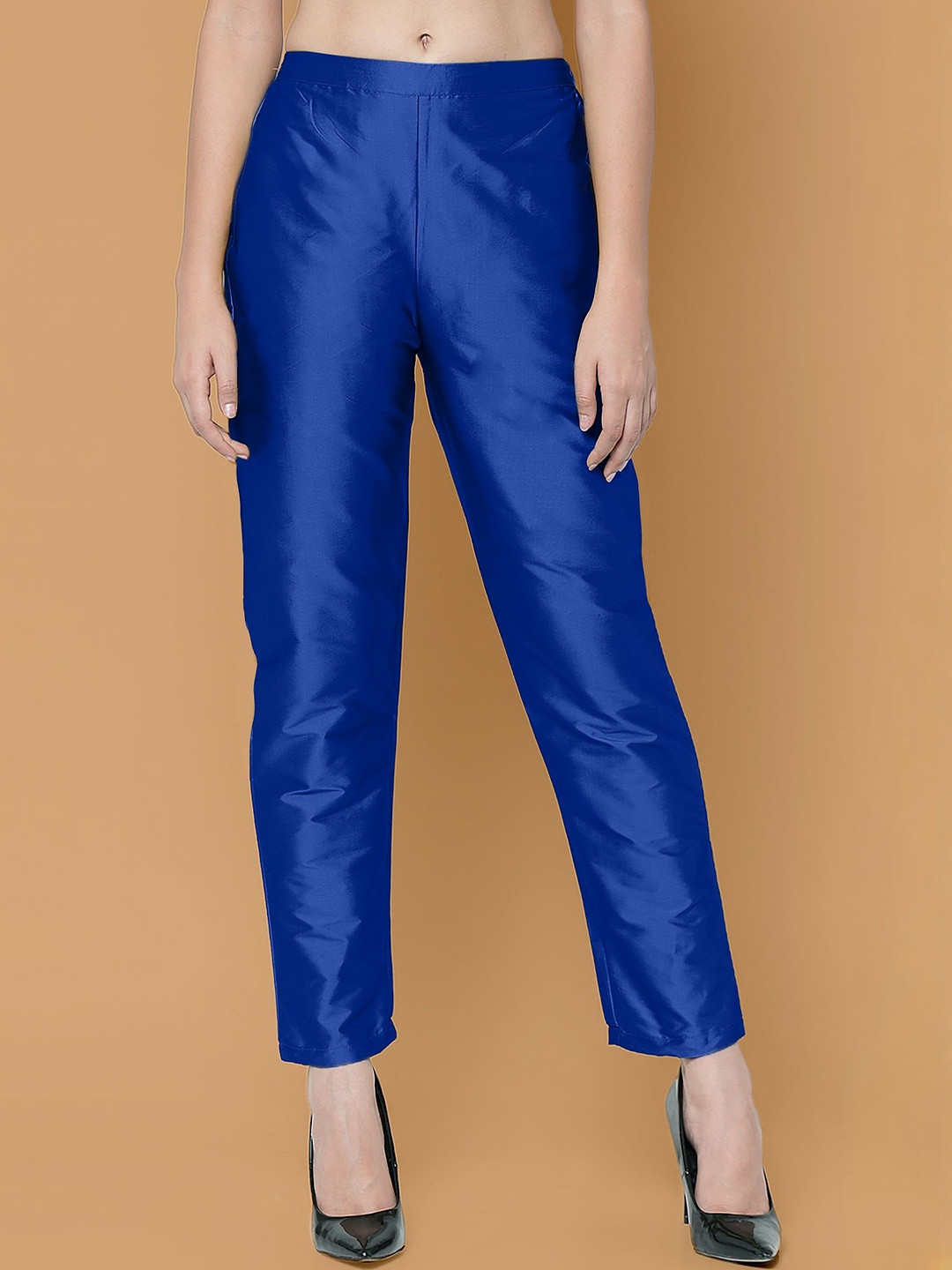 MODA RAPIDO Women Taffeta Silk Pant Or Trouser with 100% cotton lining inside
