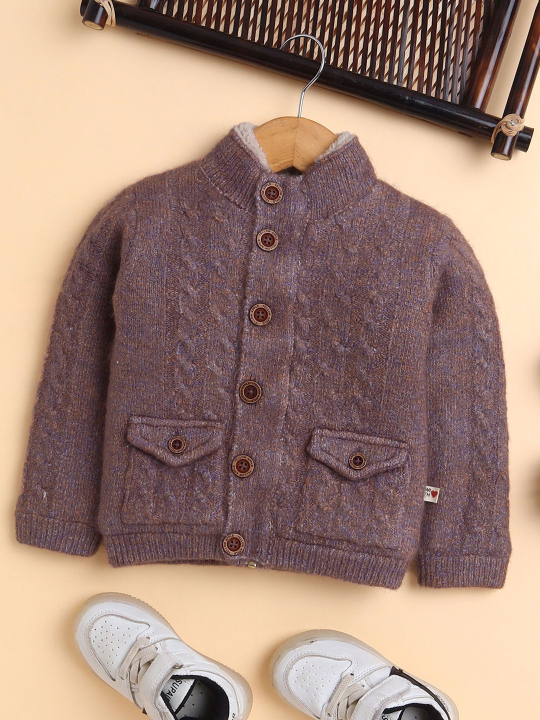 Yellow Apple Boys Front-Open Sweaters