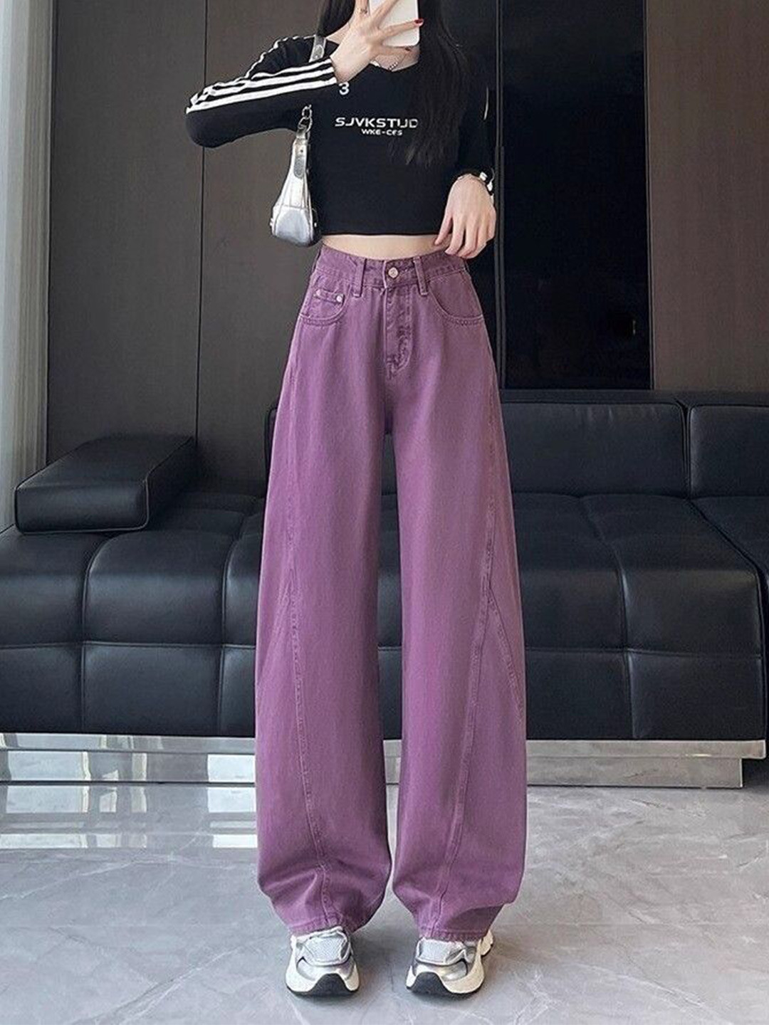 StyleCast x Revolte Women High-Rise Baggy Jeans