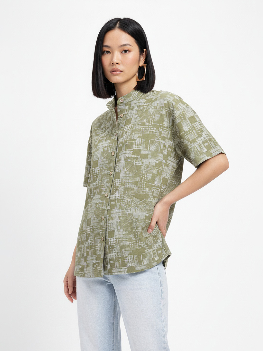 DressBerry Reflected Angles Relaxed Shirt
