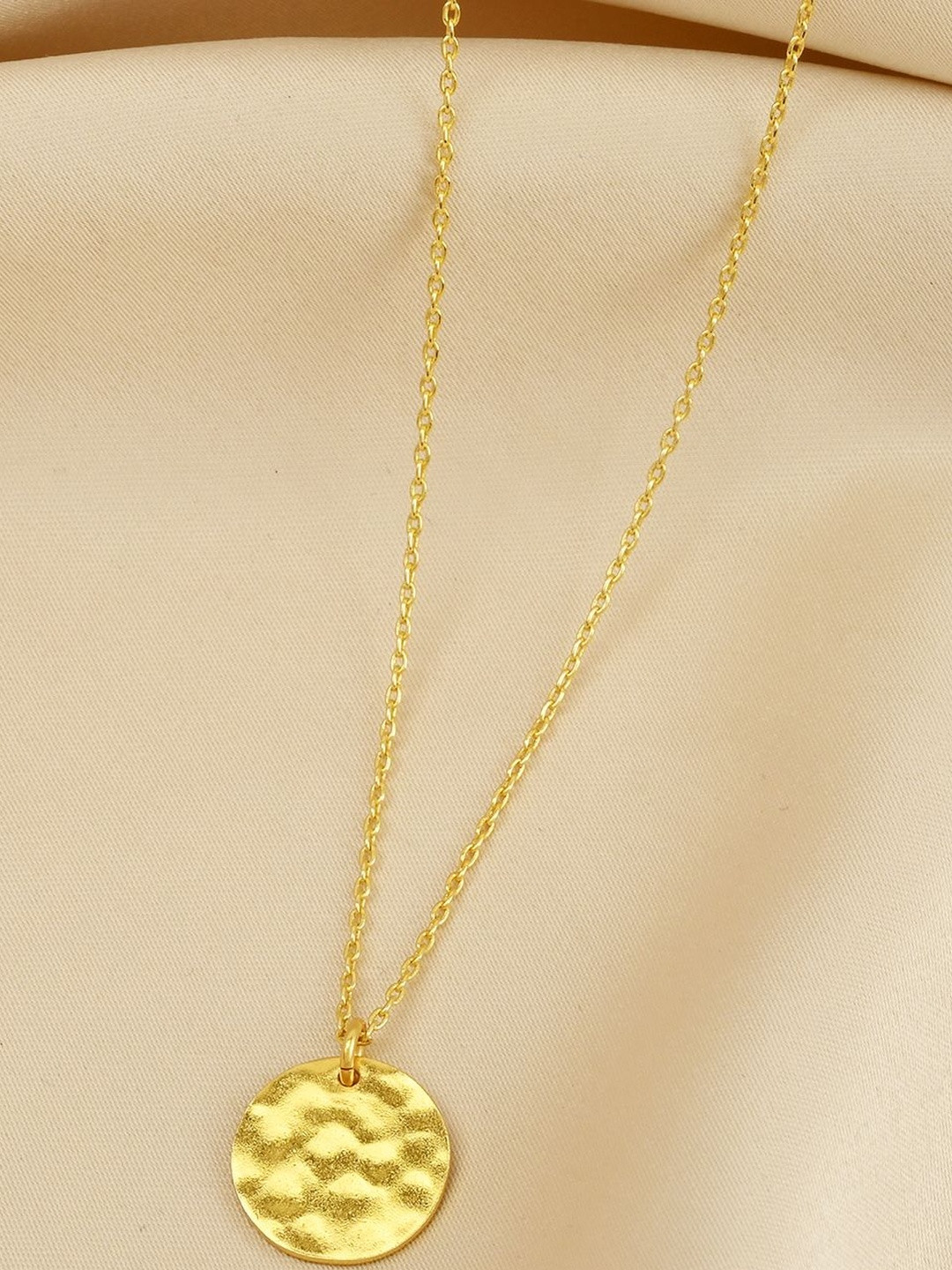 La Vita Brass Gold-Plated Circular Shaped Necklace