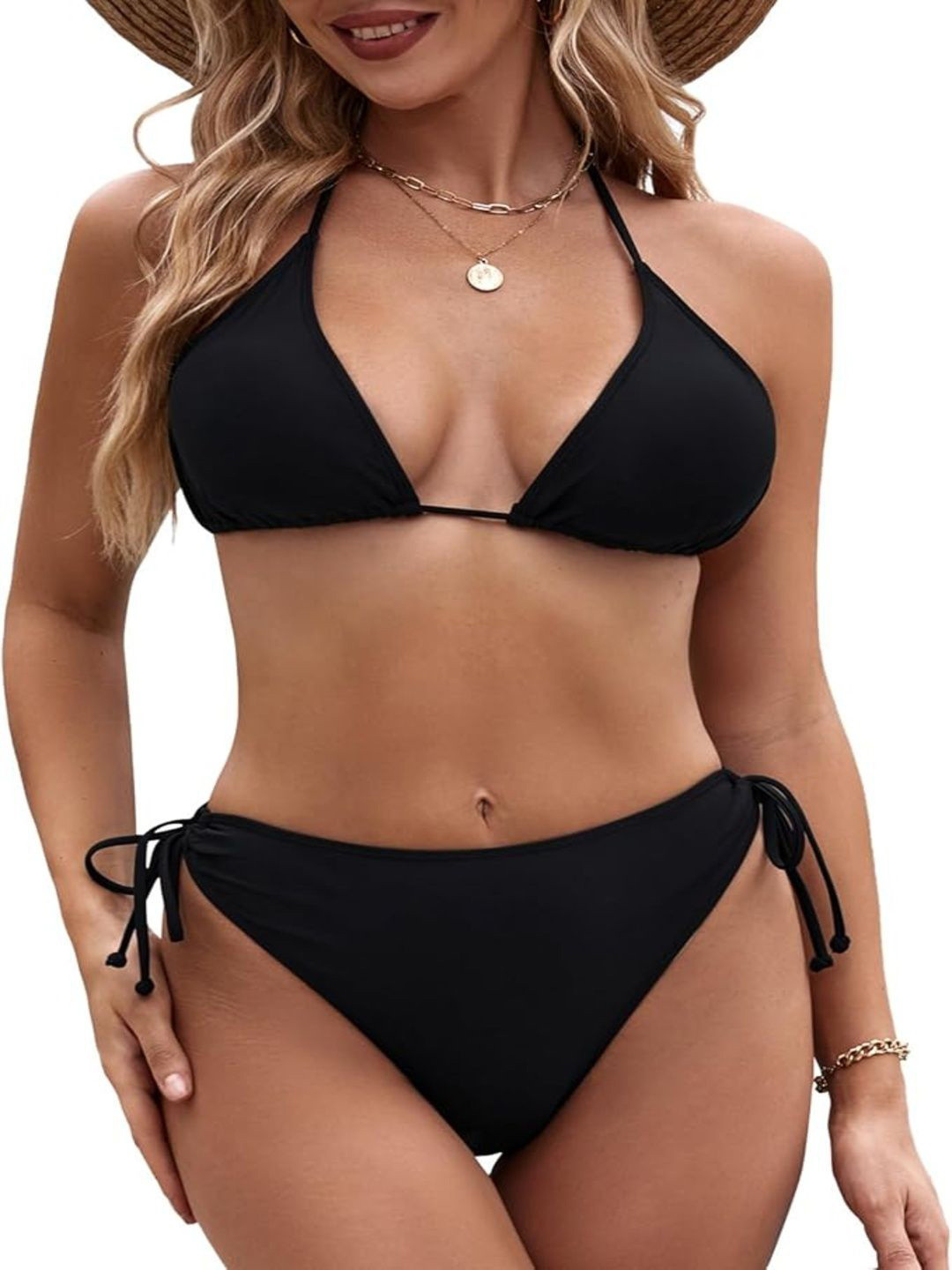 NVYARI Halter-Neck Swim Bikini Set