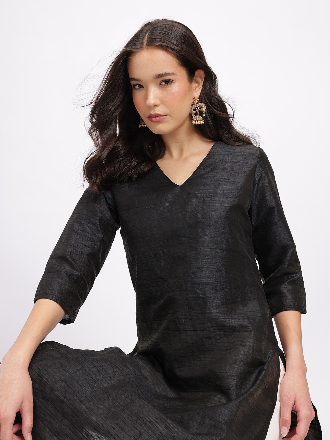 Anouk Rustic Semi-Sheer Straight Kurta