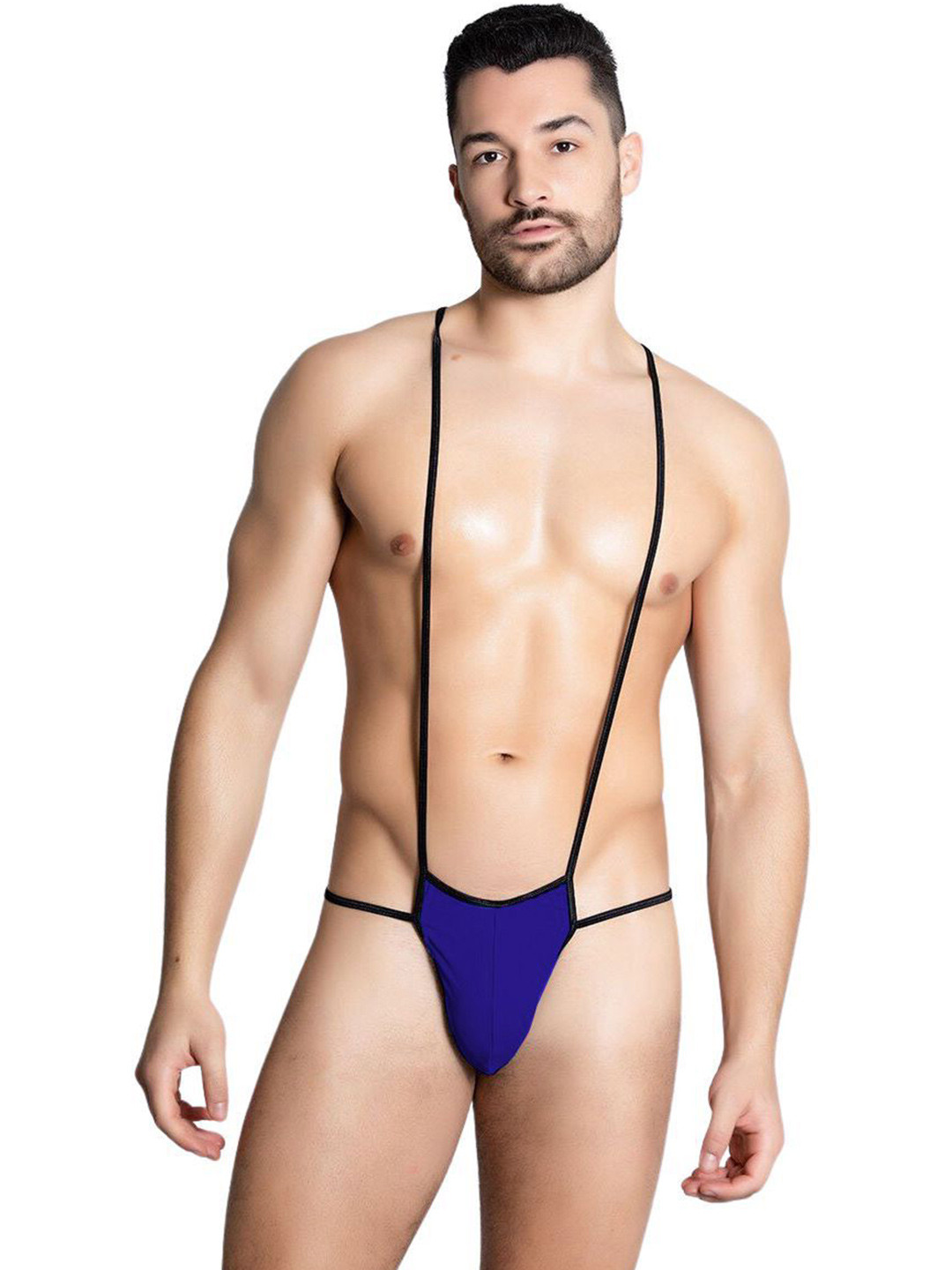 MOODSTRING Men's Low-Rise Suspender Thongs Briefs