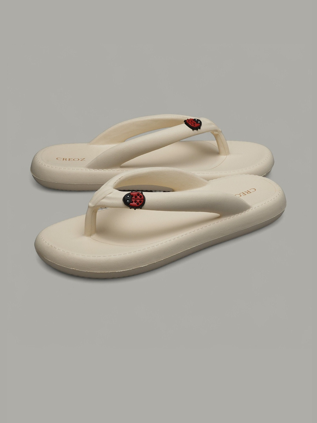 CREOZ THE BOUNCE Women Off-white  EVA Thong Flip-Flops