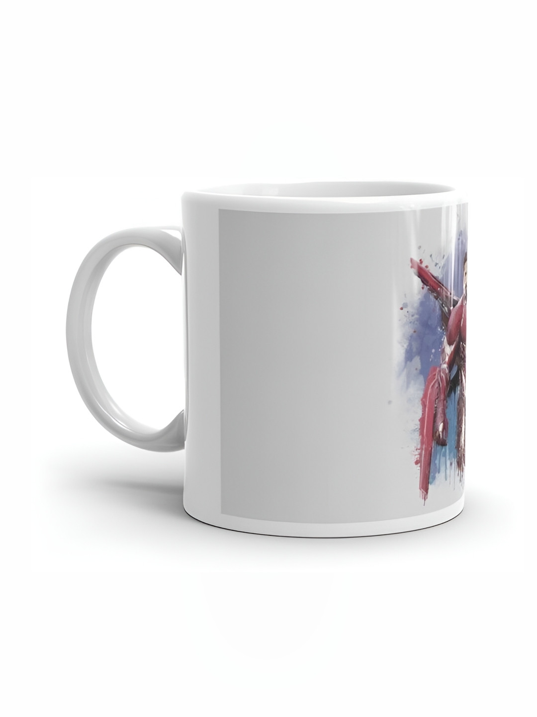 Mr UVD White & Maroon Graphic Printed Ceramic Glossy Mug 350 ml