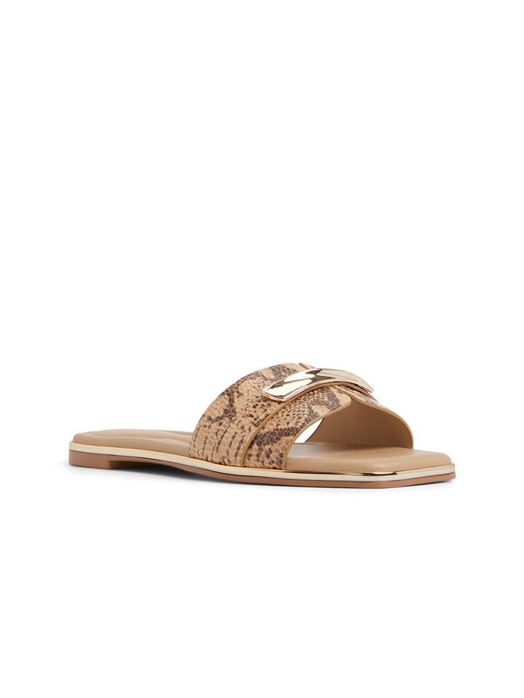 ALDO Women Animal or Skin Printed Slip-On Square Open Toe Flats