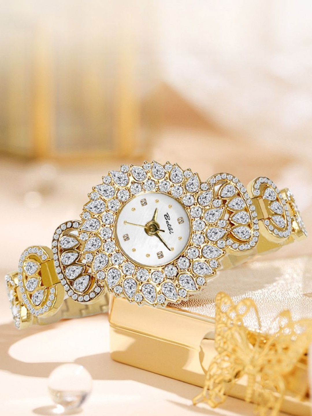 Belbi Women Dial & Embellished Straps Analogue Watch NEWBL157_937041281939