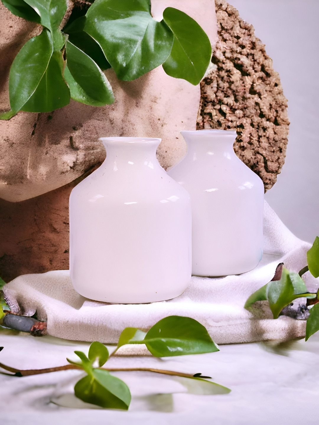 Mkd2 Rise White Ceramic Reed Diffuser Jar With Reed Sticks