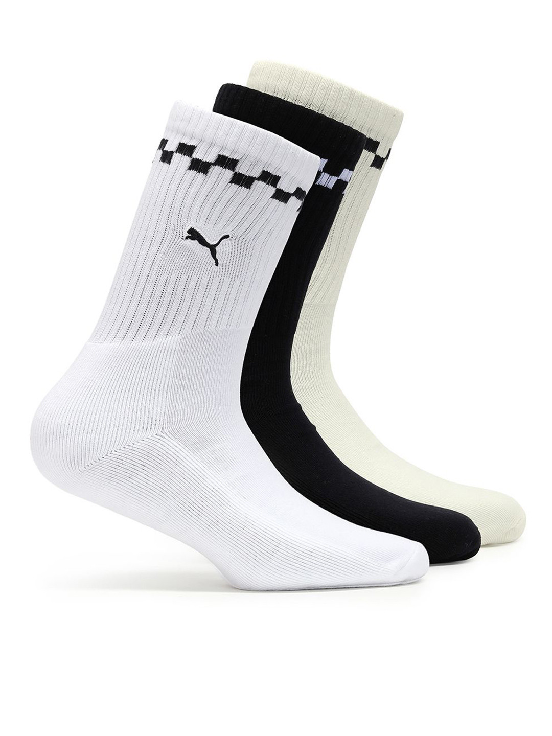 Puma Chequered heritage Long Crew Socks Pack of 3