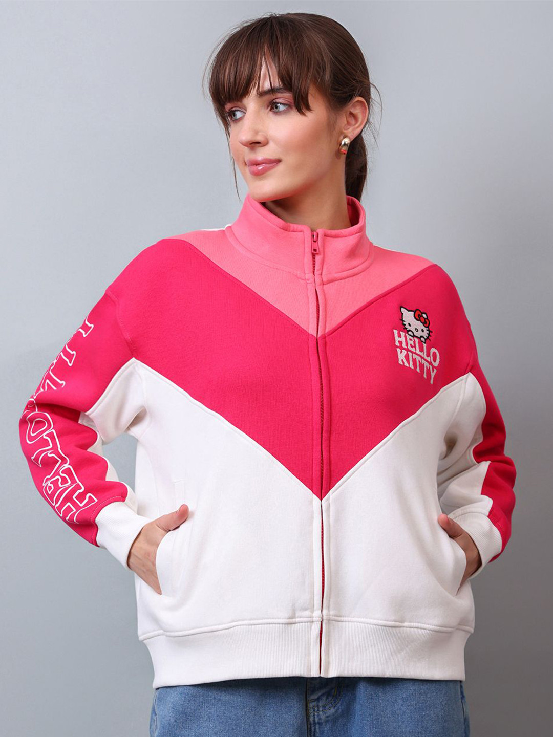 Free Authority Women Hello Kitty Printed Relaxed Fit Sweatshirt