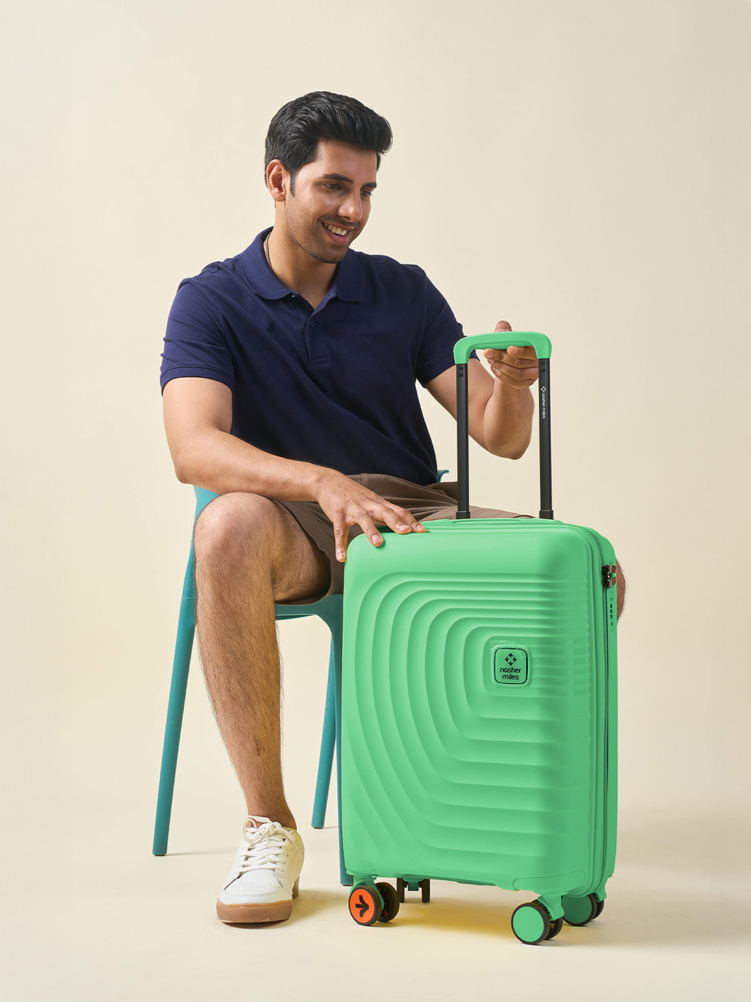 Nasher Miles Boston Polypropylene Cabin Summer Green Trolley Bag - 20 Inch (55 cm)