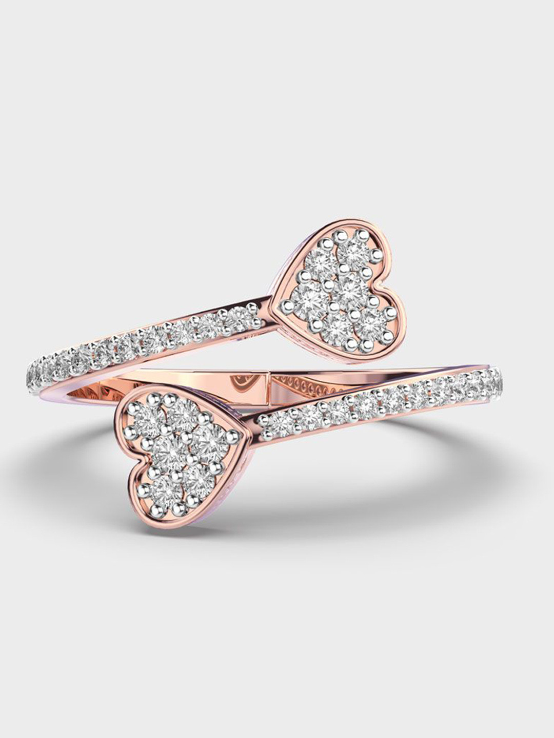 Jewelbox Women 18Kt Amore Lab Grown Diamond Ring-1.86 g