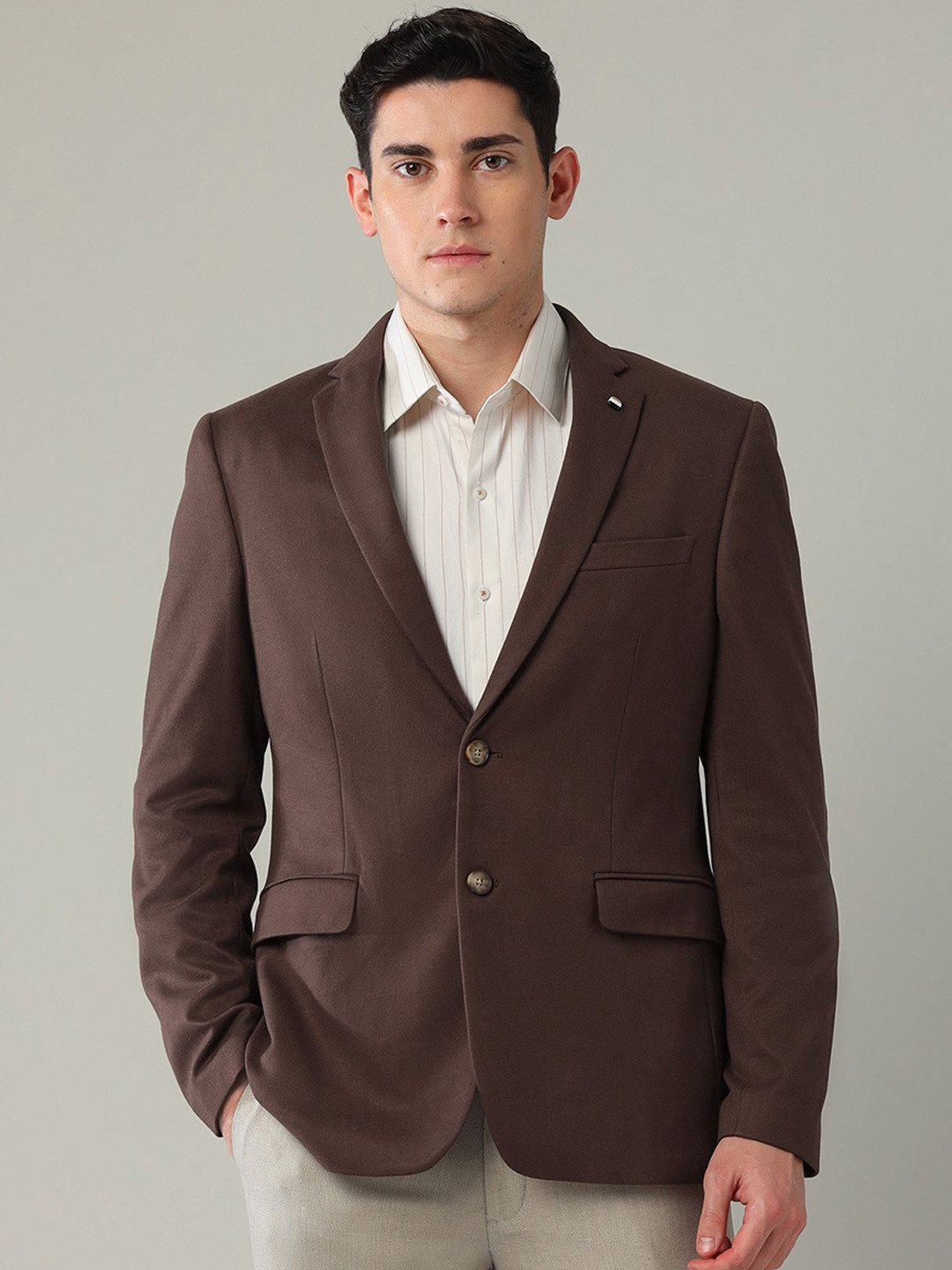 Arrow Zero Calorie Slim Fit Notched Lapel Formal Blazer