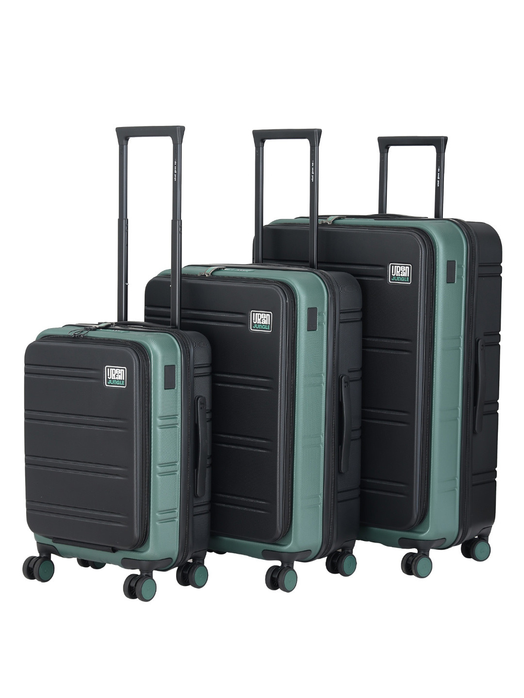 Urban Jungle Hold-All Set Of 3 Hard-Sided Trolley Suitcase