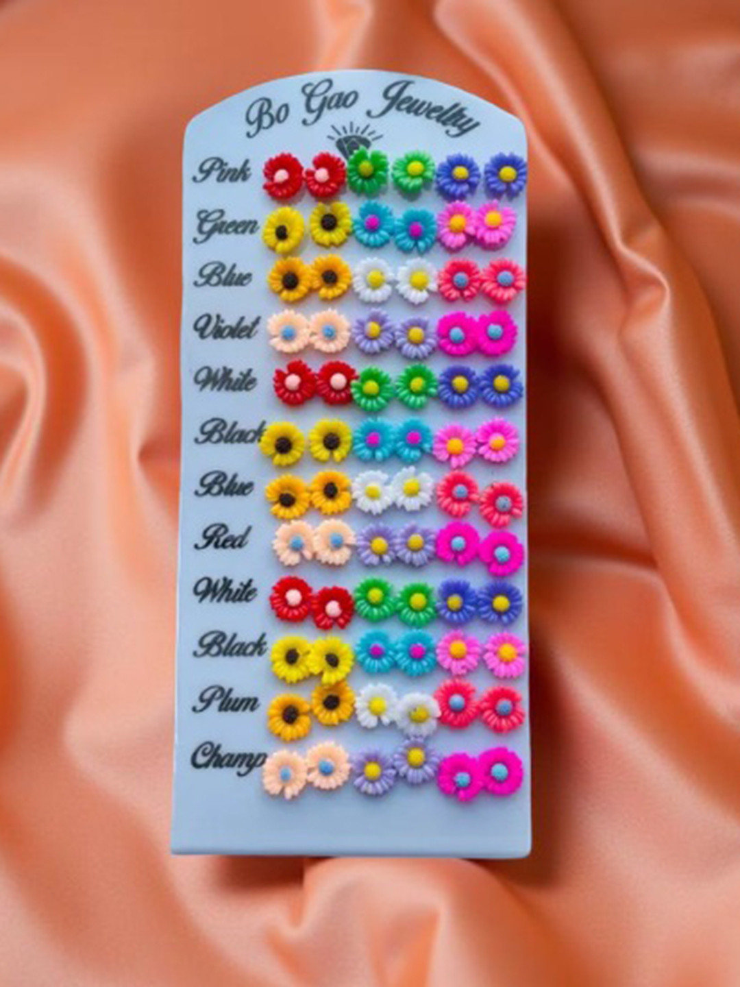 Shivarth 36 Pairs Daisy Flower Small Sunflower Earring Studs Set