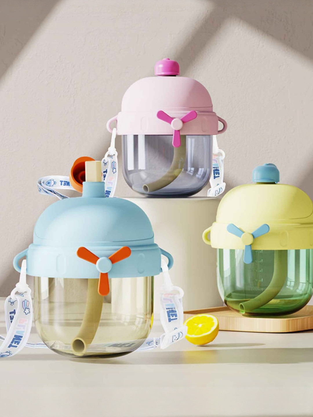 Sun & Shine Blue Plastic  Little Copters Aeroplate Water Bottle