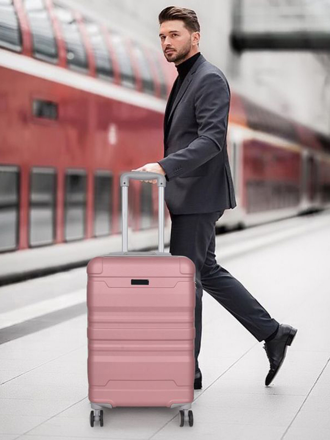 PLATINUMCARTZ Hard-Sided Water-Resistant Cabin Trolley Bag