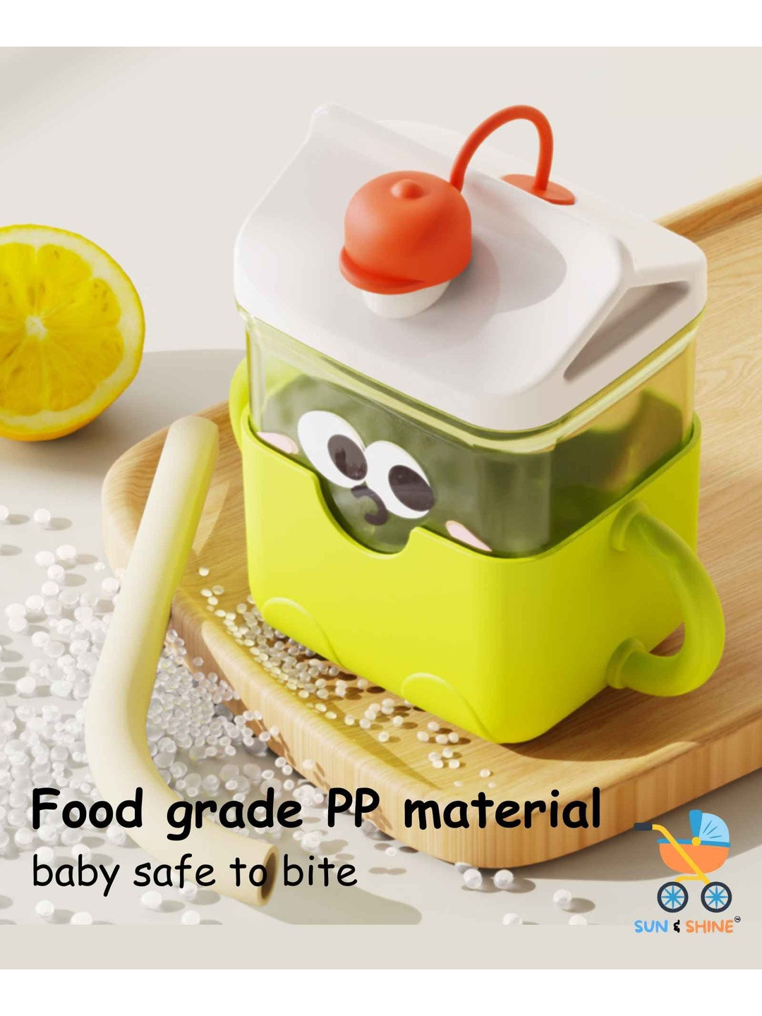 Sun & Shine Kids Unisex SippyFace 300ml Silicone Baby Sippers