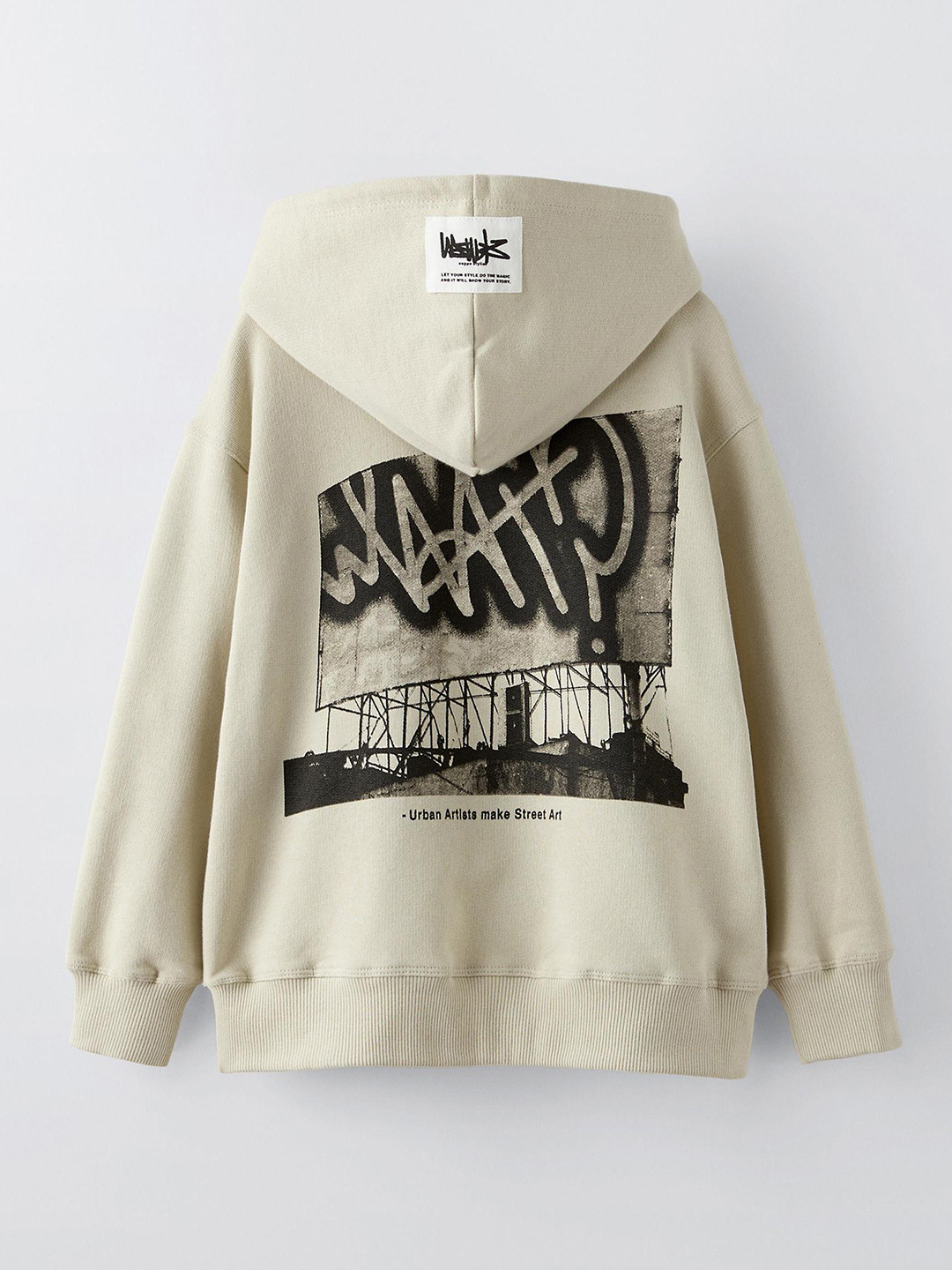 Alan Jones Boys Printed Hooded Oversize Sweatshirt